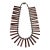 Los Castillo Taxco Bib" or "Fringe" Necklace Silver Ebony Mid Century Modern For Sale