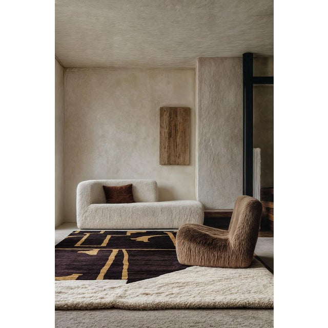 Patchouli Runner Rug by Tapis Studio for Hommés Studio For Sale - Image 4 of 5