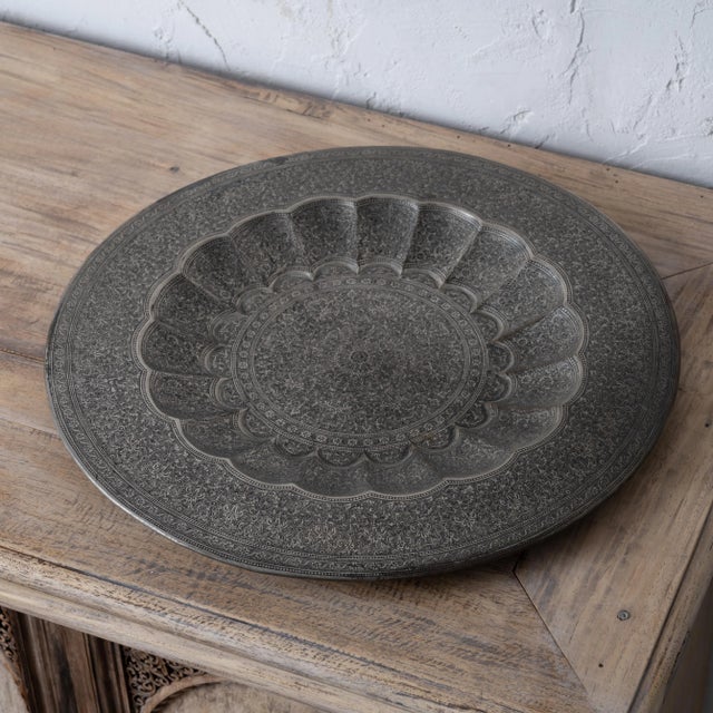 Early 20th Century Indian Silverplate Tray For Sale - Image 5 of 7