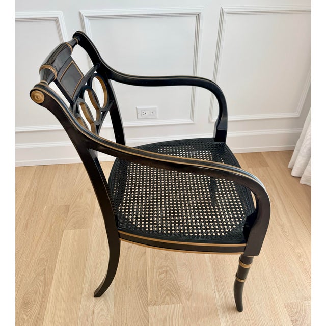 Late 20th Century Set of 8 Baker "Governor Alston" Historic Charleston Collection Armchairs For Sale - Image 5 of 12