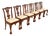 Baker Furniture Style Chippendale Carved Mahogany Dining Chairs, Set of Six For Sale