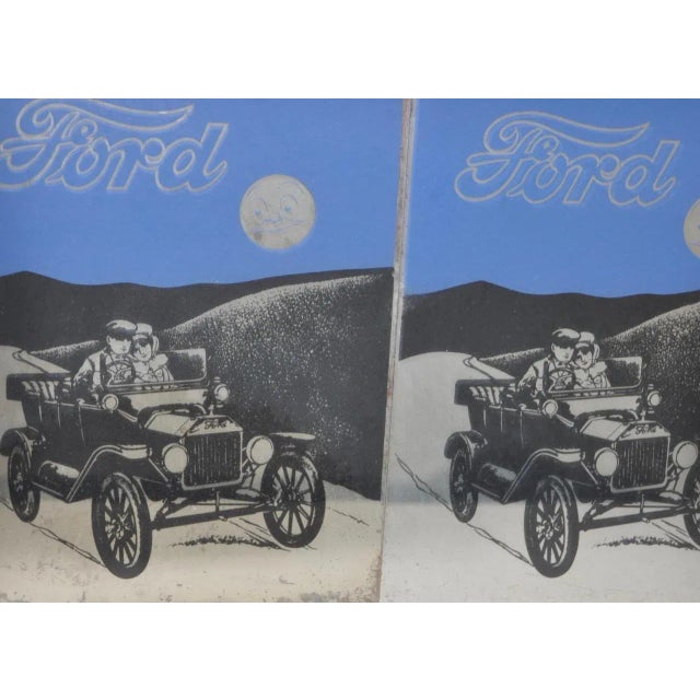 Illustration Vintage Framed Ford Advertising Mirrors For Sale - Image 3 of 4