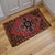 a Vintage deep red background color small rug perfect for a small guest bath or in front of the kitchen sink Dimensions:...
