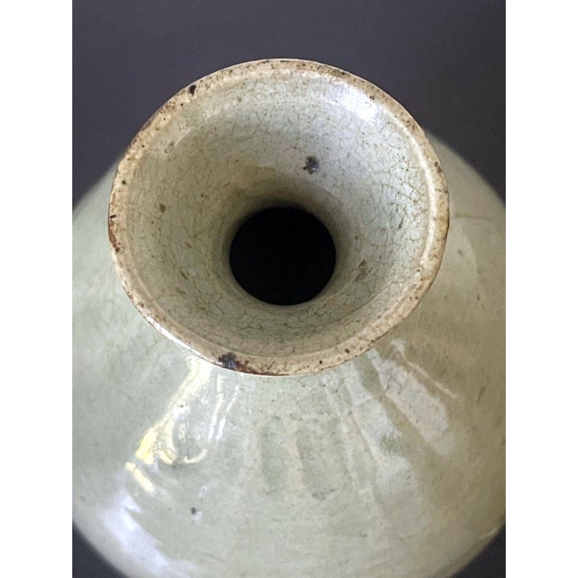 Antique Korean Celadon Bottle Vase Joseon Dynasty For Sale - Image 9 of 16