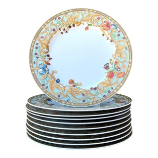 Vintage “Les Jardin De Versace” for Rosenthal Dinner Plates Z- Set of 10 For Sale