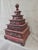 A beautiful vintage mid to late 20th century pyramid shaped jewelry box with five drawers from South Sumatra, Palembang,...