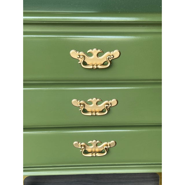 Mid-Century Modern Late 20th Century Pair of Green Nightstand in Mid-Century Modern Style For Sale - Image 3 of 15