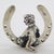 Vintage Italian Handmade Sterling Silver 925 Lucky Horseshoe with Cherub Figurine, 1980s For Sale - Image 3 of 11