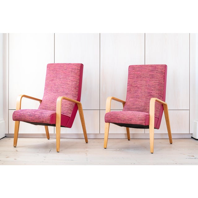 Vintage Thonet Bent Wood Arm Chairs - a Pair For Sale - Image 11 of 12