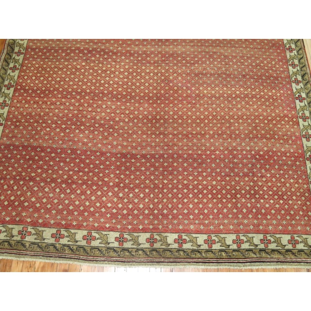 Vintage Zabihi Collection Crimson Turkish Anatolian Rug - 7' x 9'7" For Sale In New York - Image 6 of 7