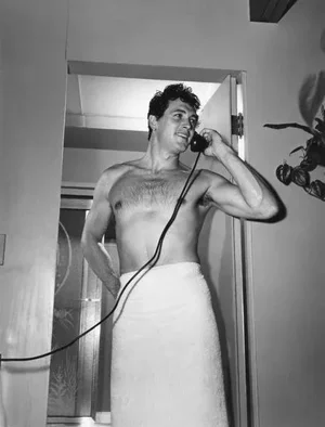1952 Sid Avery "Rock Hudson at Home" Photograph