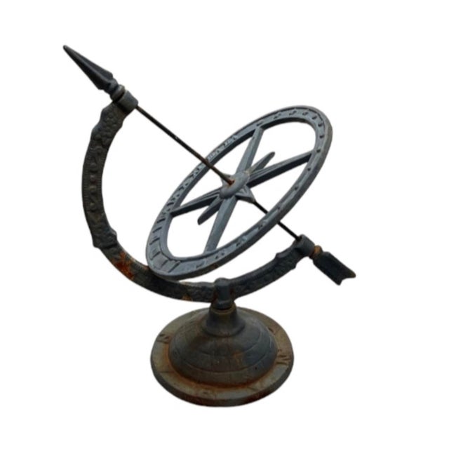 Bring classical celestial charm into your garden, entryway, or tabletop decor with this heavy cast iron armillary sundial....