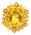 Bochic “Orient” Vintage Yellow Sapphire Cluster Ring Set In 18K Gold & Silver For Sale