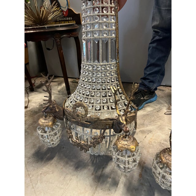 Bronze 1990s Rustic Deer Head Bronze Sconces - a Pair For Sale - Image 8 of 9