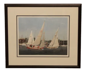 David Knowlton 'At the Races' Pencil Signed Offset Lithograph