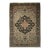 19th Century Persian Farahan Sarouk Area Rug, Handwoven Medallion Pattern, Ivory & Navy, 4’ X 5’ For Sale