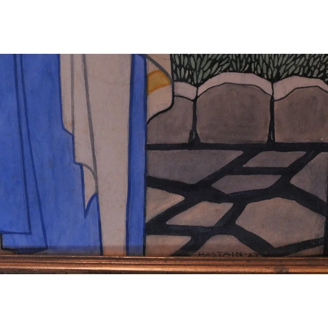 G Hastain, Catholic Nun, 1927, Watercolor, Framed For Sale - Image 4 of 7