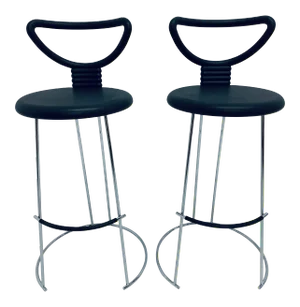 Nobu Tanigawa "Nardis" Bar Stools for Fasem Italy, Set of Two