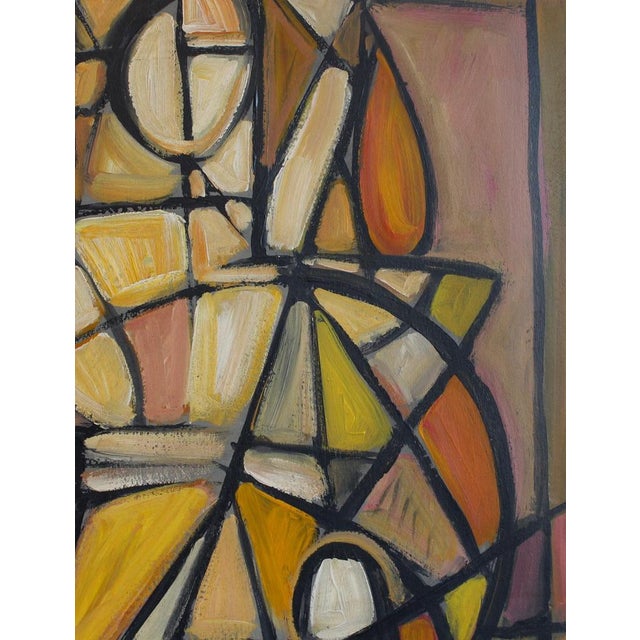 Postwar European Artist, The Vanguard Series Nr. XXI Abstract Composition, 1950s-1970s, Oil on Board, Framed For Sale - Image 4 of 15