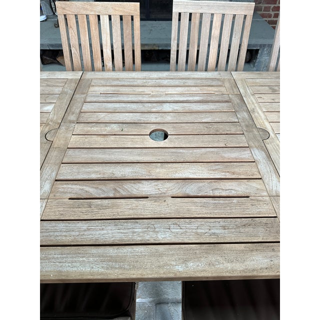 Expandable Gloster Teak Dining Table With 10 Chairs Chairish