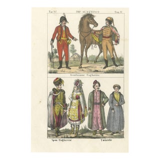 Hungarian Gentlemen, 1842, Paper For Sale