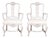 Pair of Scandinavian Rococo Style Painted Armchairs For Sale