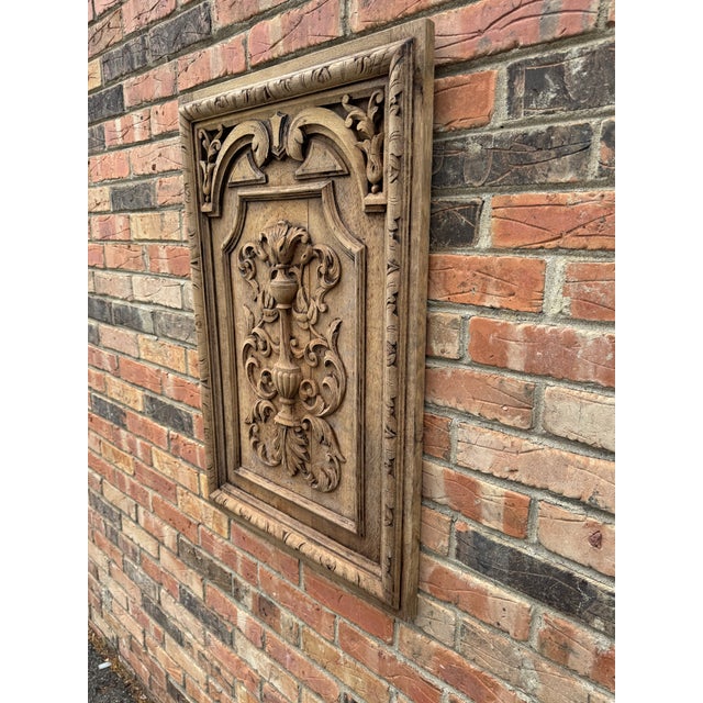 Vintage French Wood Carved Panel For Sale - Image 9 of 9