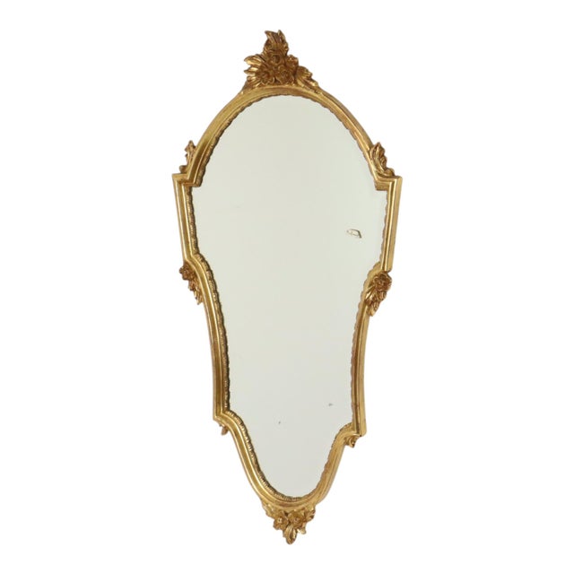 Louis XVI Classic Gold Crested Mirror from Deknudt, 1950s For Sale - Image 11 of 18