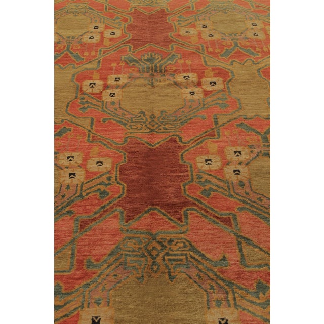 2010s Rug & Kilim’s Ersari Style Rug in Red and Green Geometric Pattern For Sale - Image 5 of 8