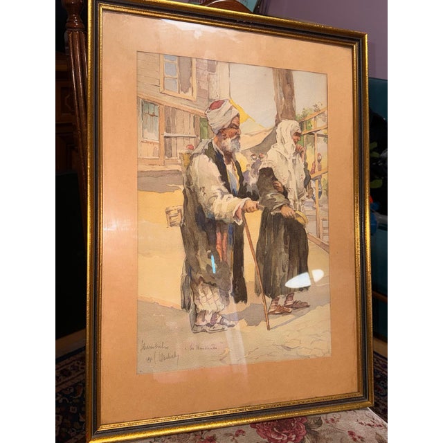 Pair of Signed Orientalist Watercolours by Carl Werner, 19th Century, Set of 2 For Sale - Image 12 of 17