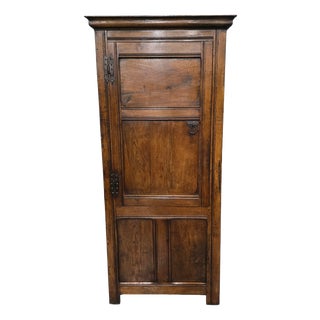 Oak Food Cupboard with Iron Hinges and Handles, 1920 For Sale