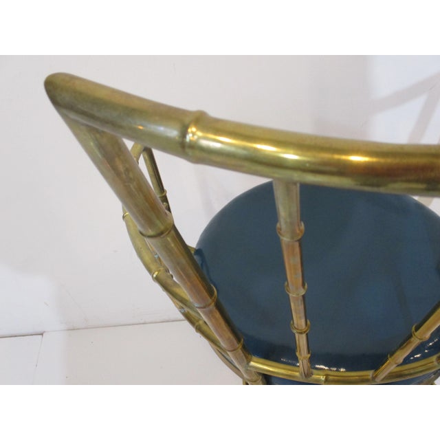 Brass Italian Brass Chiavari Styled Arm Chair For Sale - Image 8 of 12