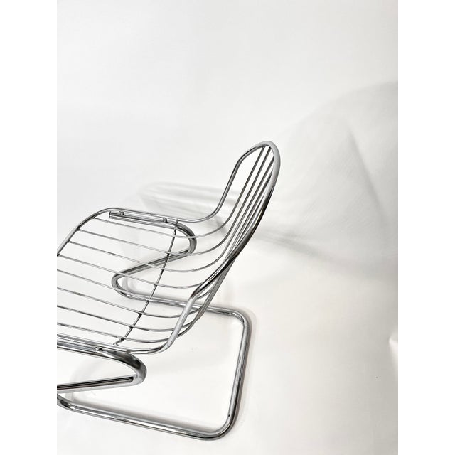 Metal Dining Chairs with Brown Velvet Cushions, Italy, 1970s, Set of 4 For Sale - Image 4 of 15