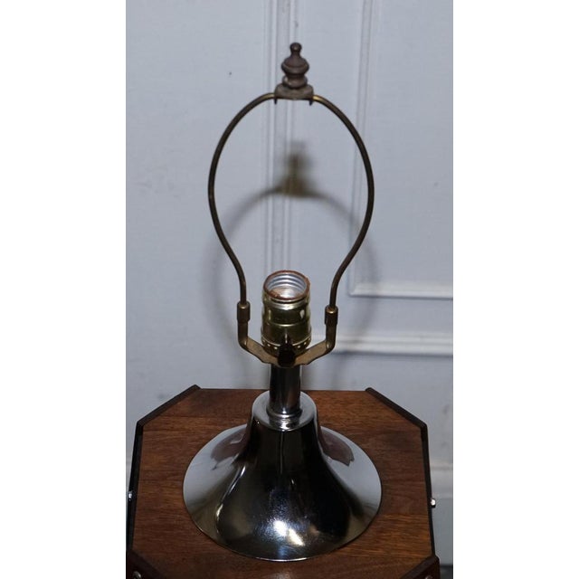 Large Mid-Century Danish Modern Acrylic and Teak Lamps, Set of 2 For Sale - Image 10 of 18