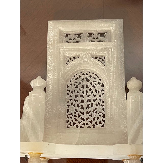 Asian Antique Middle Eastern White Alabaster Carving For Sale - Image 3 of 5