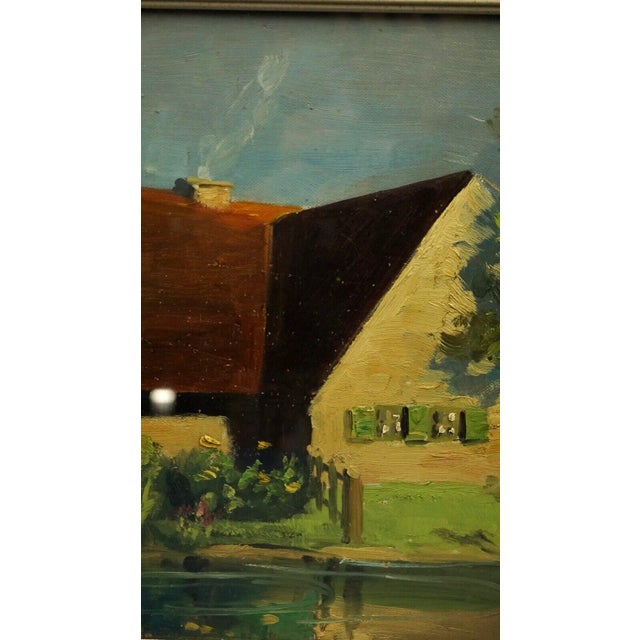 Otto Dill, Rural Landscape, 20th Century, Oil Painting on Cardboard For Sale - Image 4 of 18