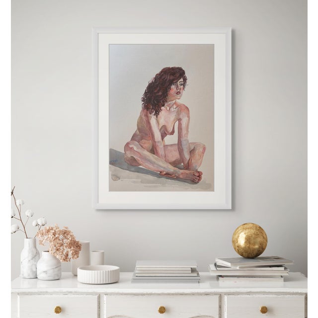 Eternal Spring Original Impressionistic Nude Figure Watercolor on Paper Painting Art by Anna Novick For Sale - Image 4 of 9