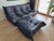 Black Togo Sofa with Pouf in Black Leather by Michel Ducaroy for Ligne Roset, Set of 2 For Sale - Image 8 of 12
