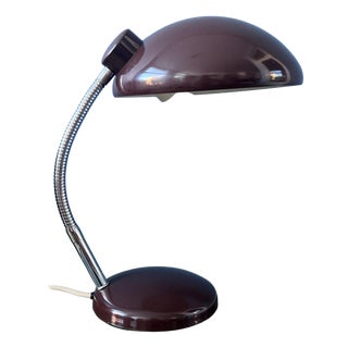 Large Mid-Century Brown Desk Lamp For Sale