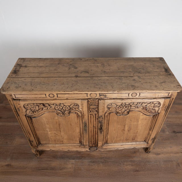 Early 19th Century French Bleached Oak Sideboard Buffet For Sale - Image 4 of 16