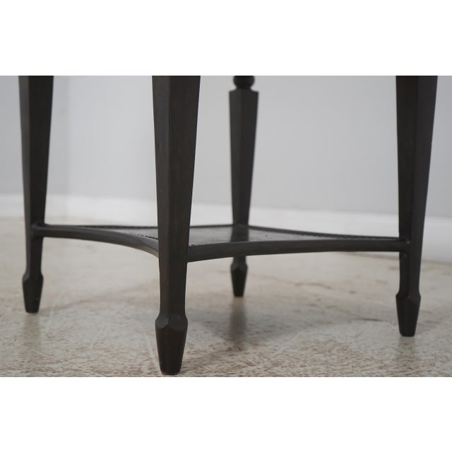 Bronze Theodore Alexander Bronze 2 Tier Square Etched Side Table For Sale - Image 8 of 14
