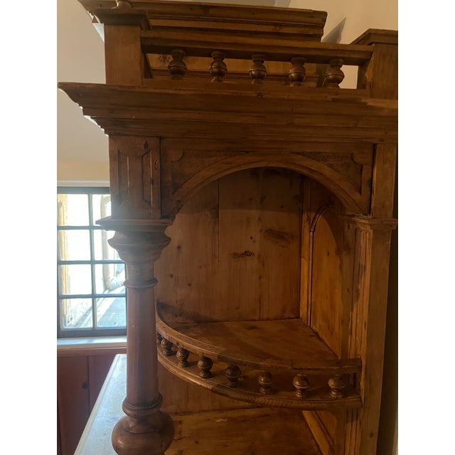 Late 19th Century Late 19th Century Central European Pine Sideboard With Hutch For Sale - Image 5 of 8