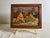 "№AAA3834 This oil painting cardboard, titled ""Haystacks in the field"", the composition is balanced and dynamic, guiding...