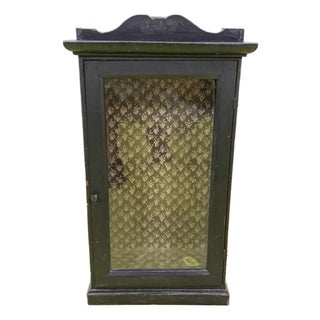 Antique Wooden Wall Display Cabinet, 1890 For Sale