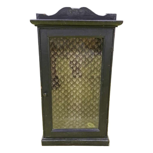 Antique Wooden Wall Display Cabinet, 1890 For Sale