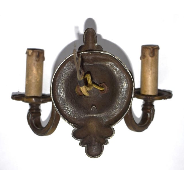 Bronze Wall Lamps, 1890s, Set of 2 For Sale - Image 9 of 10