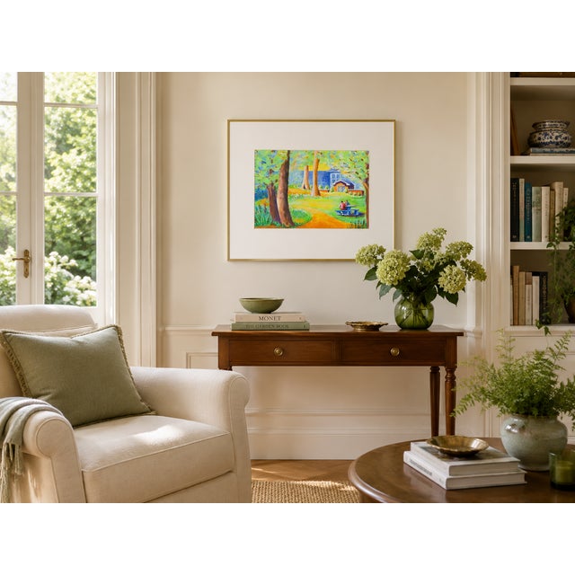 Two at the Park - Tomoko Parry, C. 1990s For Sale - Image 9 of 10