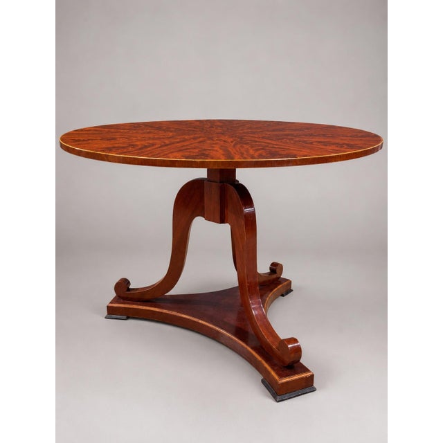 Spectacular English Regency Flame Mahogany Starburst Tilt-Top Breakfast Table For Sale - Image 14 of 16