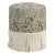 Stoffer Home x Cloth & Company Ann Ottoman in Michigan Bird Tolie Olive For Sale