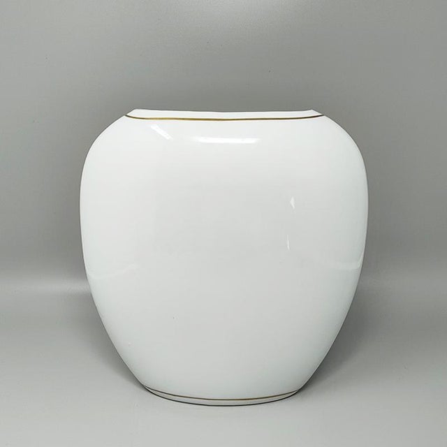 Vintage French Porcelain Vase by R. Ortol for Limoges, 1970s For Sale - Image 4 of 10